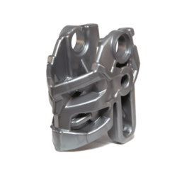 Bionicle Head Connector Block (Toa Okoto) - Trans-Neon Green