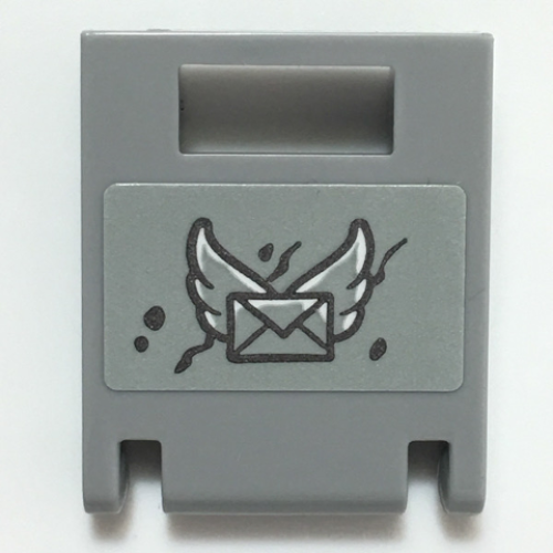 Деталь LEGO 4346pb47 Container, Box 2 x 2 x 2 Door with Slot with Envelope with Wings Pattern (Sticker) - Set 41196