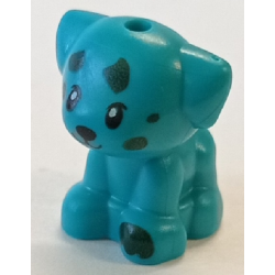 Dog, Friends Style, Puppy, Standing, Small with Dark Green Paw and Spots Pattern