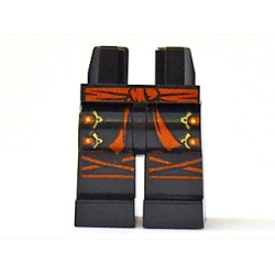 Hips and Legs with Red Sash, Knee Wrappings, and Straps with Gold Buckles Pattern Hips and Legs with Red Sash, Knee Wrappings, and Straps with Gold Buckles Pattern