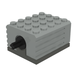 Electric, Motor 9V 5 x 4 x 2 1/3 with Black Axle and Dark Gray Base Electric, Motor 9V 5 x 4 x 2 1/3 with Black Axle and Dark Gray Base