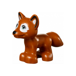 Fox, Friends Style with Black Nose, Sand Green Eyes and White Around Eyes and on Tail Pattern