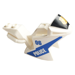 Motorcycle Fairing, Racing (Sport) Bike with Black Windshield with Gold Badge with '06' and 'POLICE' Pattern on Both Sides (Stickers) - Set 60141 Motorcycle Fairing, Racing (Sport) Bike with Black Windshield with Gold Badge with '06' and 'POLICE' Pattern on Both Sides (Stickers) - Set 60141