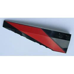 Wedge 10 x 3 Left with Red Stripe Pattern Wedge 10 x 3 Left with Red Stripe Pattern
