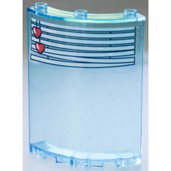 Cylinder Quarter 4 x 4 x 6 with White Venetian Blinds, Crooked with Coral Hearts Drawstring Pattern (Sticker) - Set 41394 Cylinder Quarter 4 x 4 x 6 with White Venetian Blinds, Crooked with Coral Hearts Drawstring Pattern (Sticker) - Set 41394