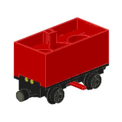 Train Battery Box Car with Red Switch and Black Wheels (Undetermined Type)
