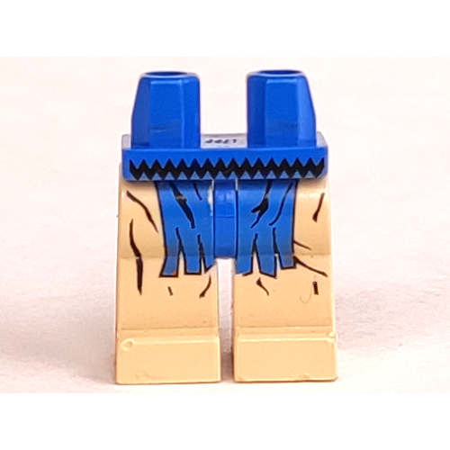 Деталь LEGO 970c02pb01 Hips and Tan Legs with Western Indians Black Belt and Blue Fringe Pattern