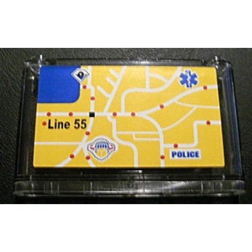 Деталь LEGO 64453pb001 Windscreen 1 x 6 x 3 with City Map Pattern (Sticker) - Set 8404