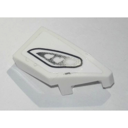 Wedge 2 x 1 x 2/3 Right with Silver and Black Headlight Pattern (Sticker) - Set 76900