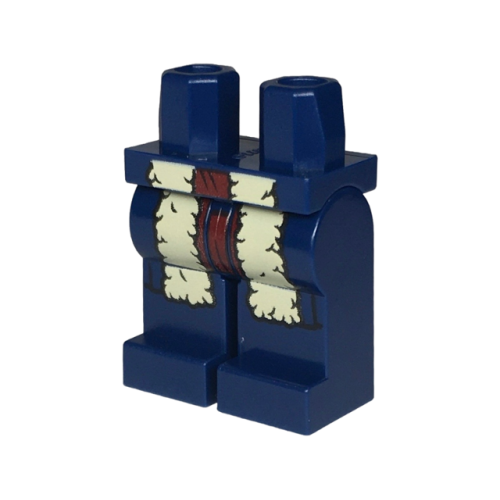 Деталь LEGO 970c00pb1717 Hips and Legs with Tan Fur Coattails and Dark Red Tunic Pattern