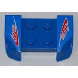 Vehicle, Mudguard 2 x 4 with Headlights Overhang with Red 'CELLFISH' Pattern on Both Sides (Stickers) - Set 8126