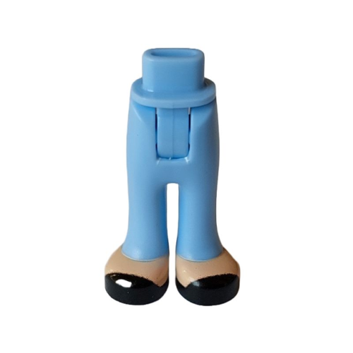 Деталь LEGO 92253c00pb64 Mini Doll Hips and Trousers with Back Pockets with Light Nougat Feet and Black Shoes Pattern - Thick Hinge