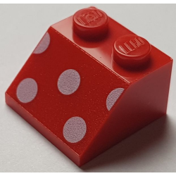 Slope 45 2 x 2 with White Polka Dots Pattern Slope 45 2 x 2 with White Polka Dots Pattern