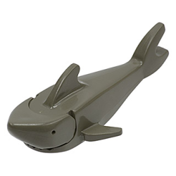 Shark with Pointed Nose and Debossed Eyes - Dark Gray