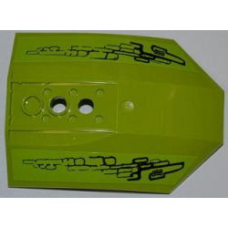 Cockpit 8 x 6 x 2 Curved with Black Lines on Lime Background Pattern (Stickers) - Set 8079