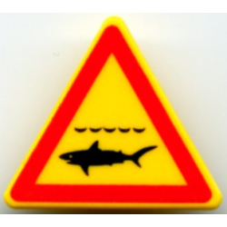 Road Sign 2 x 2 Triangle with Clip with Black and Red Shark Infested Waters Danger Pattern (Printed) Road Sign 2 x 2 Triangle with Clip with Black and Red Shark Infested Waters Danger Pattern (Printed)
