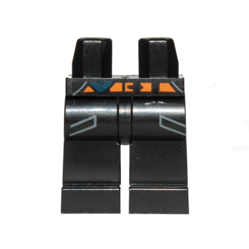 Деталь LEGO 970c00pb0884 Hips and Legs with Pockets and Orange Belt Pattern