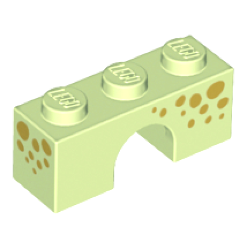 Деталь LEGO 4490pb05 Arch 1 x 3 with Gold Spots on Three Sides Pattern