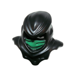 Minifigure, Headgear Ninjago Wrap with Jagged Shoulders with Green Face Mask Pattern Minifigure, Headgear Ninjago Wrap with Jagged Shoulders with Green Face Mask Pattern
