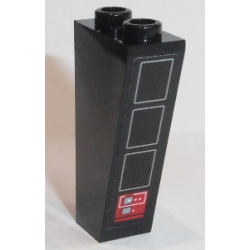 Slope, Inverted 75 2 x 1 x 3 with Gray Rectangles and Red Rectangle with White Buttons Pattern (Sticker) - Set 75190 Slope, Inverted 75 2 x 1 x 3 with Gray Rectangles and Red Rectangle with White Buttons Pattern (Sticker) - Set 75190