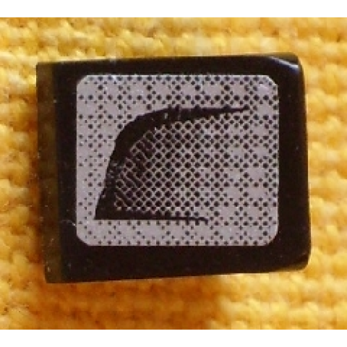 Деталь LEGO 54200pb049R Slope 30 1 x 1 x 2/3 with Black Air Intake Faded Pattern Model Right (Sticker) - Set 8132