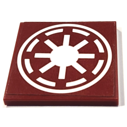Tile 4 x 4 with White SW Galactic Republic Logo Pattern (Sticker) - Set 75354