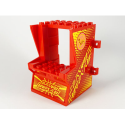 Minifigure, Utensil Arcade Game Cabinet Body with Fire Game Pattern (Stickers) - Set 71714 Minifigure, Utensil Arcade Game Cabinet Body with Fire Game Pattern (Stickers) - Set 71714