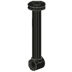 Technic, Shock Absorber 10L Damped, Piston Rod with Gasket Assembly