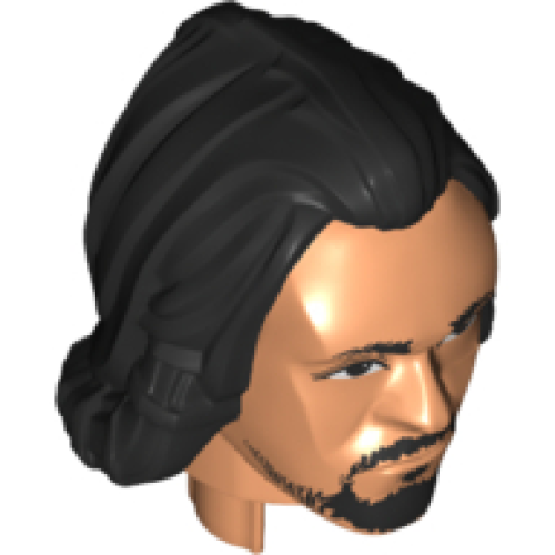 Деталь LEGO 27999pb01 Large Figure Head Modified SW Baze Malbus Pattern