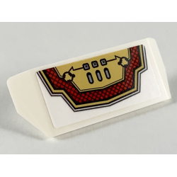 Vehicle, Spoiler with Bar Handle with Gold Armor Plate and Red Mesh Pattern (Sticker) - Set 77102 Vehicle, Spoiler with Bar Handle with Gold Armor Plate and Red Mesh Pattern (Sticker) - Set 77102