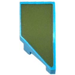 Wedge 2 x 1 x 2/3 Right with Olive Green Surface Pattern