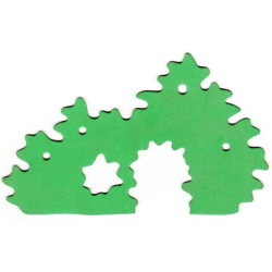 Foam Scala Bush 22 x 14 with Cutout and 4 Holes #3152