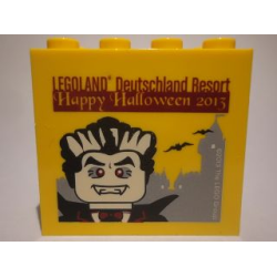 Brick 2 x 4 x 3 with Legoland Deutschland Resort Happy Halloween 2013 Pattern