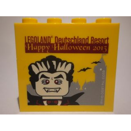 Деталь LEGO 30144pb145 Brick 2 x 4 x 3 with Legoland Deutschland Resort Happy Halloween 2013 Pattern
