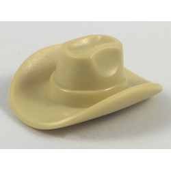 Minifigure, Headgear Hat, Cowboy Large Brim - Tan Minifigure, Headgear Hat, Cowboy Large Brim - Tan
