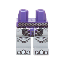Hips and Light Bluish Gray Legs with Dark Purple Armor, Chain Belt and White Claws Pattern Hips and Light Bluish Gray Legs with Dark Purple Armor, Chain Belt and White Claws Pattern