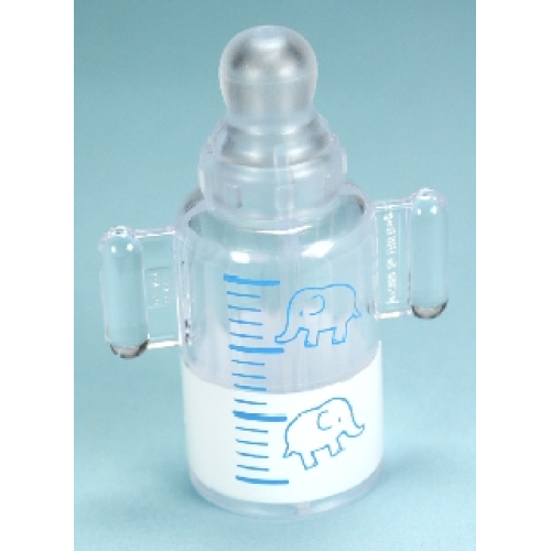 Деталь LEGO 98196pb01 Duplo Utensil Baby Bottle with Baby Elephants and Scale Lines Pattern