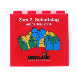 Brick 2 x 4 x 3 with Legoland Deutschland 2 Year Birthday (Zum 2. Geburtstag) Pattern Brick 2 x 4 x 3 with Legoland Deutschland 2 Year Birthday (Zum 2. Geburtstag) Pattern