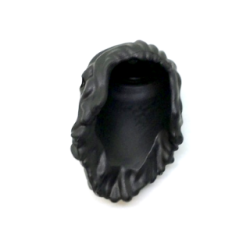 Mini Doll, Hair Long Wavy, Bangs Swept Back, Hole on Top and Right - Flexible Rubber