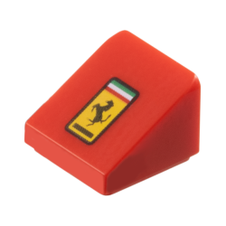 Slope 30 1 x 1 x 2/3 with Ferrari Logo Pattern