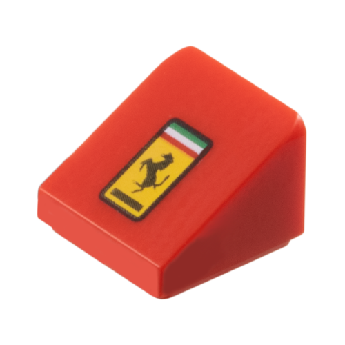 Деталь LEGO 54200pb127 Slope 30 1 x 1 x 2/3 with Ferrari Logo Pattern