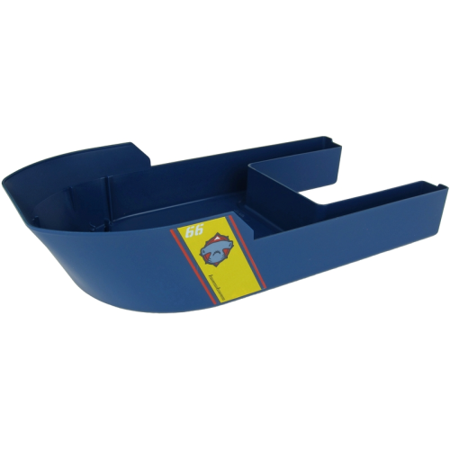 Деталь LEGO 18913pb01 Boat, Hull Giant Bow 40 x 20 x 7, Base with '66' and Hammerhead Shark Head Pattern on Both Sides (Stickers) - Set 60266