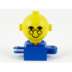 Homemaker Figure / Maxifigure Torso Assembly with Yellow Head with Black Eyes, Glasses, and Smile Pattern (792c03 / 685px2)