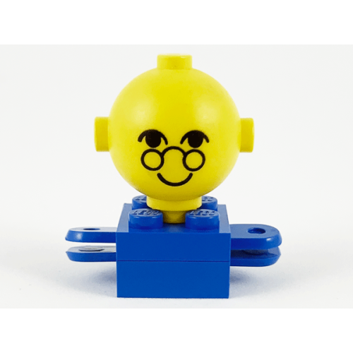 Деталь LEGO 685px2c01 Homemaker Figure / Maxifigure Torso Assembly with Yellow Head with Black Eyes, Glasses, and Smile Pattern (792c03 / 685px2)