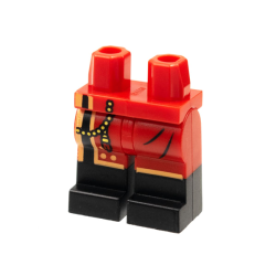 Hips and Legs with Black Boots, Robe Ends with Bright Light Orange Hem, Gold Chain and Tassel Pattern Hips and Legs with Black Boots, Robe Ends with Bright Light Orange Hem, Gold Chain and Tassel Pattern