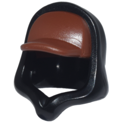 Minifigure, Headgear Hood Hoodie with Molded Reddish Brown Cap Pattern Minifigure, Headgear Hood Hoodie with Molded Reddish Brown Cap Pattern