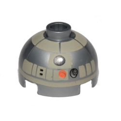 Brick, Round 2 x 2 Dome Top with Tan Pattern (Astromech Droid)