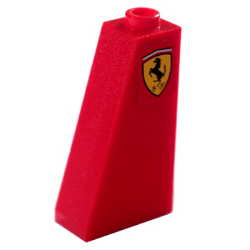 Slope 75 2 x 1 x 3 with Ferrari Logo Small Shield Pattern Model Right Side (Sticker) - Set 8652 Slope 75 2 x 1 x 3 with Ferrari Logo Small Shield Pattern Model Right Side (Sticker) - Set 8652