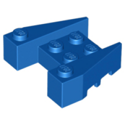 Wedge 3 1/2 x 4 with Stud Notches - Blue