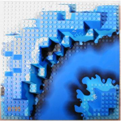 Baseplate, Raised 32 x 32 Canyon with Blue Underwater Pattern Baseplate, Raised 32 x 32 Canyon with Blue Underwater Pattern